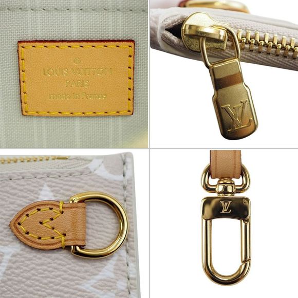 Louis Vuitton Neverfull MM Monogram Giant Gray Orange Tote Bag - Picture 10 of 10